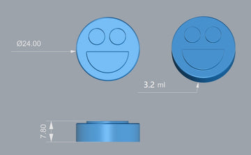 3,2 ml di faccina faccina stampo gommoso - 192 cavità