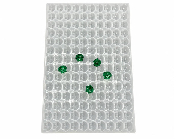Stampo per caramelle gommose a fungo da 3.5 mL - 140 cavità - vista dall’alto completa