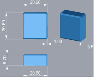 Stampo gommoso quadrato da 3,5 ml - 221 cavità