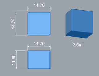 Stampo gommoso a cubo da 2,5 ml