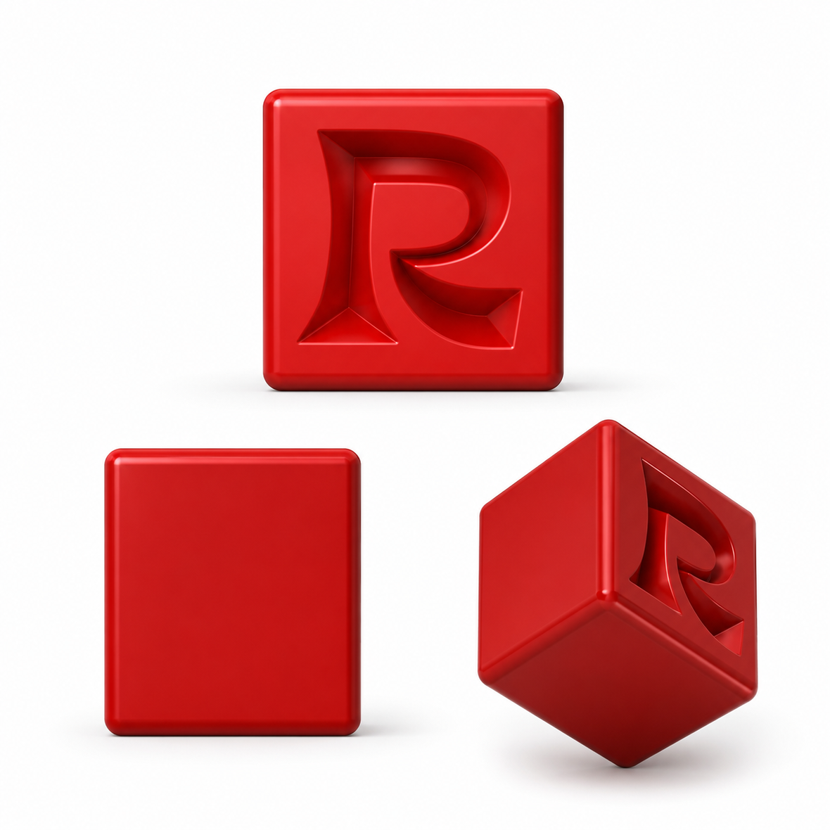 Custom cube logo gummy mold 3D design
