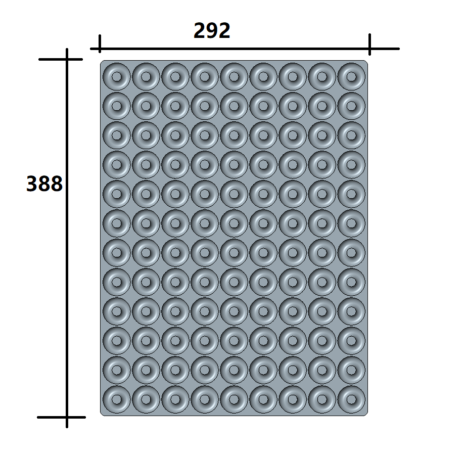 3ml Anello di pesca silicone stampo gommoso - 108 cavità