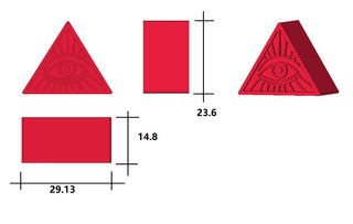 Stampo gommoso triangolo piramidale da 5,1 ml - 220 cavità